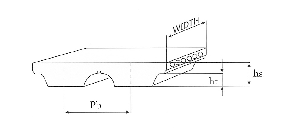 Dibujo de Correa de Distribución de PU Serie AT