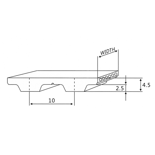 Dibujo de Correa de Distribución T10