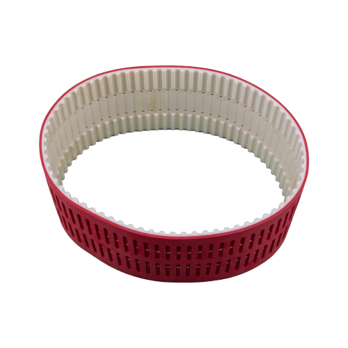 Correa de distribución de PU revestida de caucho rojo