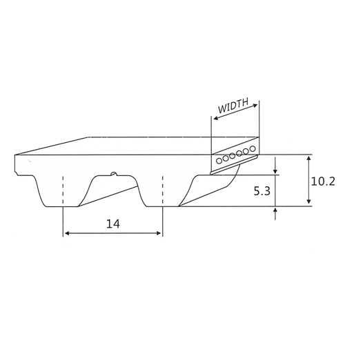 Dibujo de Correa de Distribución S14M